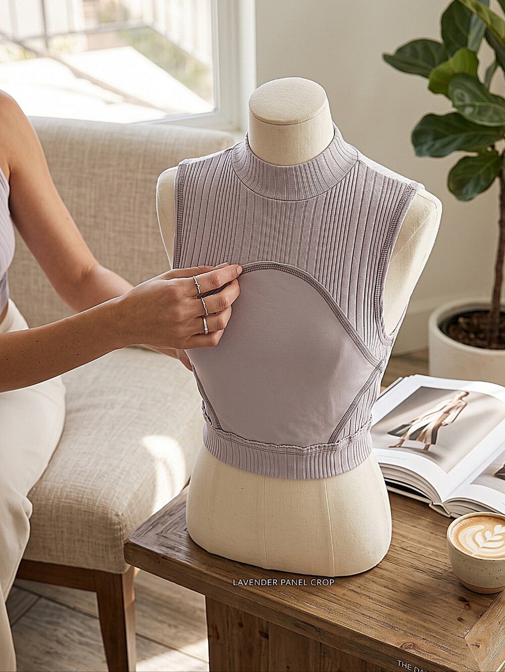 NWT! Urban Outfitters Lavender Panel Crop Sleeveless Top